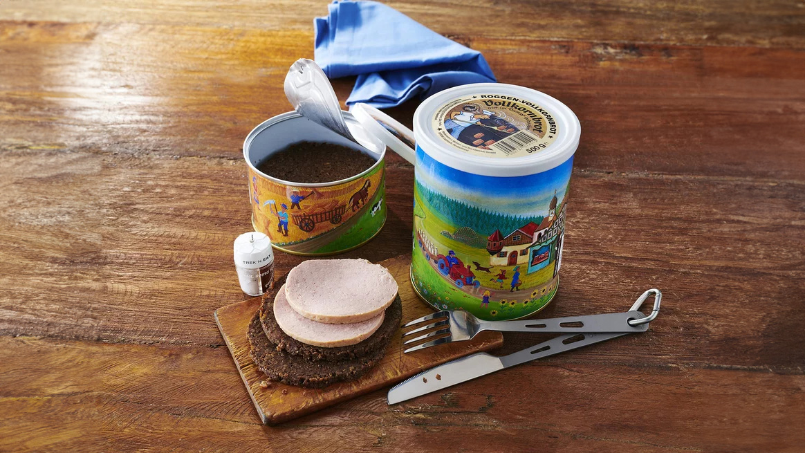 TREK'N EAT - Chleb pełnoziarnisty w puszce - 500 g - racja wojskowa